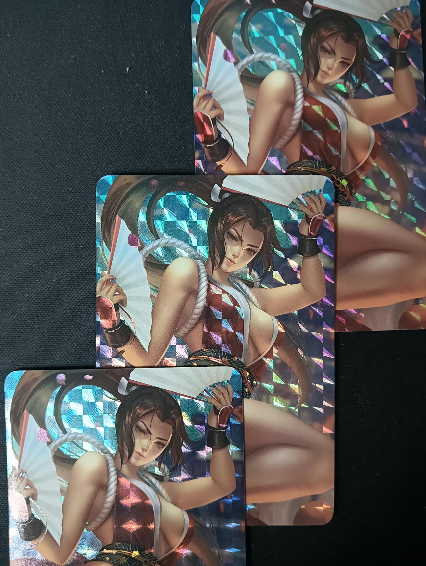 花开卡拍第61期（3月7号周六截拍，品控勿拍!!!拍品不寄存，运费5元（新疆需补运费差价或顺丰到付），自制卡难免瑕疵，可能存在轻微撞角爆边等出厂瑕疵，品控介意勿拍！） 宁缺卡牌 不知火舞方格闪三宫