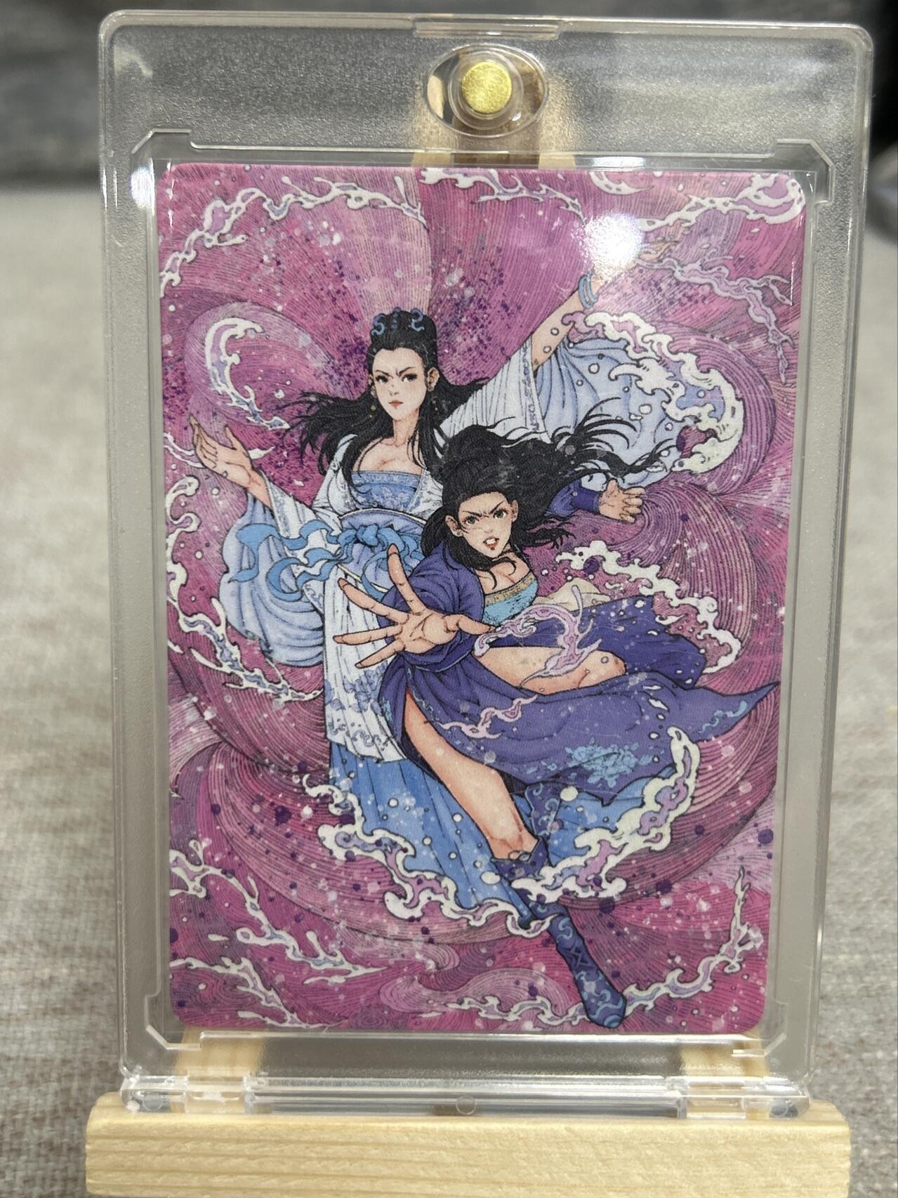 喜灰玩卡拍卖第五期，接拍品0佣金，欢迎送拍，释放现金流，让自己有资金可以购买更多喜欢的卡牌，让别的卡友能淘到更多心仪的卡牌 小花瓣艺术文创 水漫金山-沧情 限编009/59编