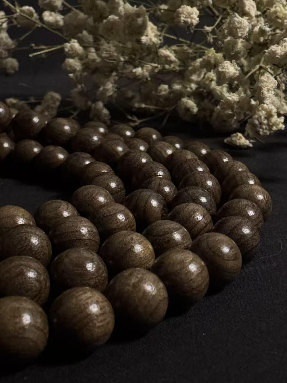 零元拍：金丝楠佛珠108长串，8MM，金丝果香满满