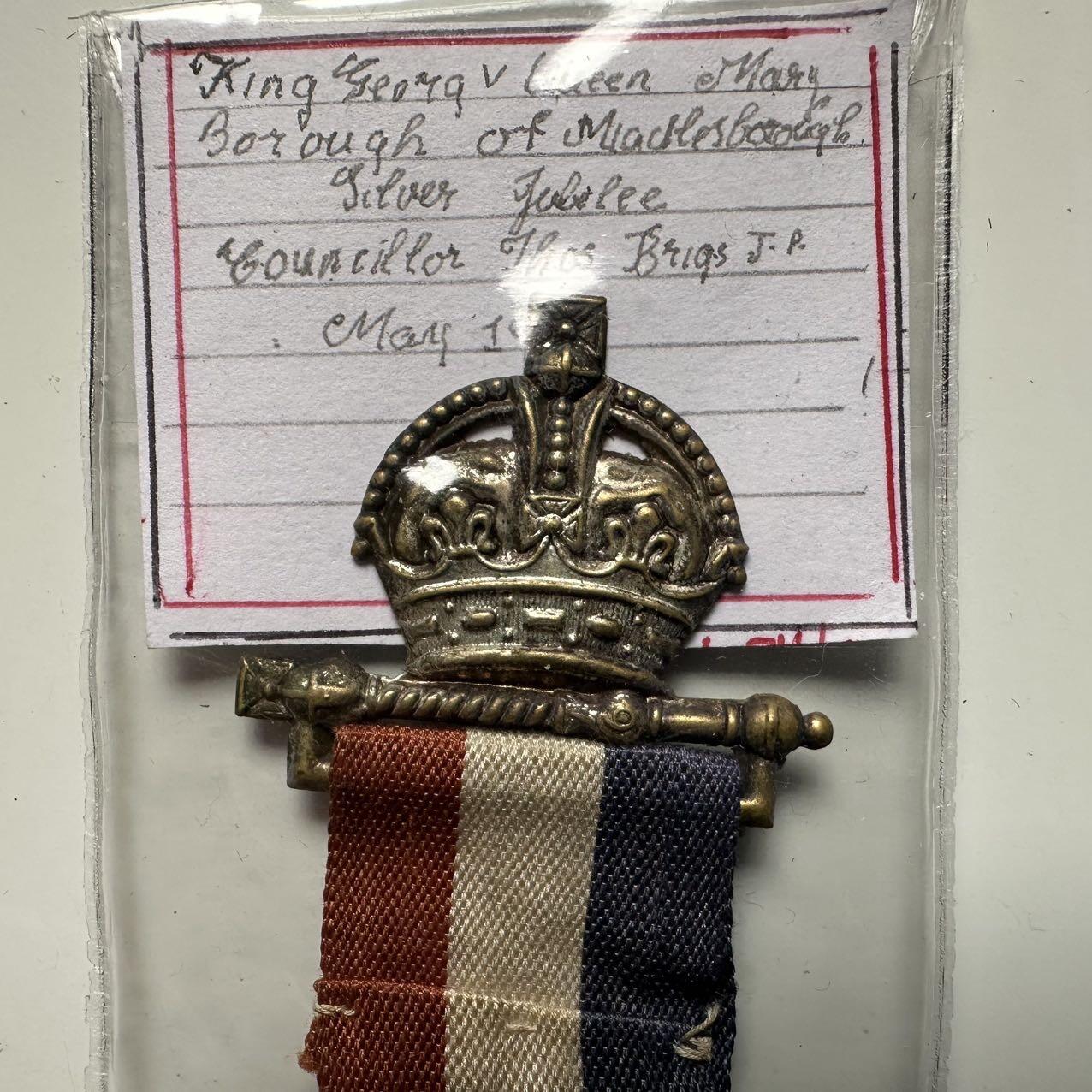 🌹外币初藏🌹🐯2026年第24场  每周二四六晚8️⃣点 接代拍 英国1935年乔治五世银禧纪念章 米德尔斯堡市版  32.4毫米铝制