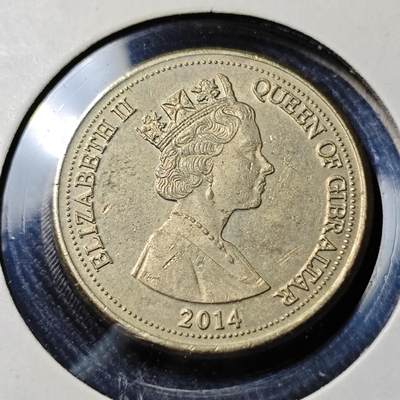 KK钱币收藏小铺   套币 批量/好品散币专场 2月预留时间 周末发货 -  2014直布罗陀1镑