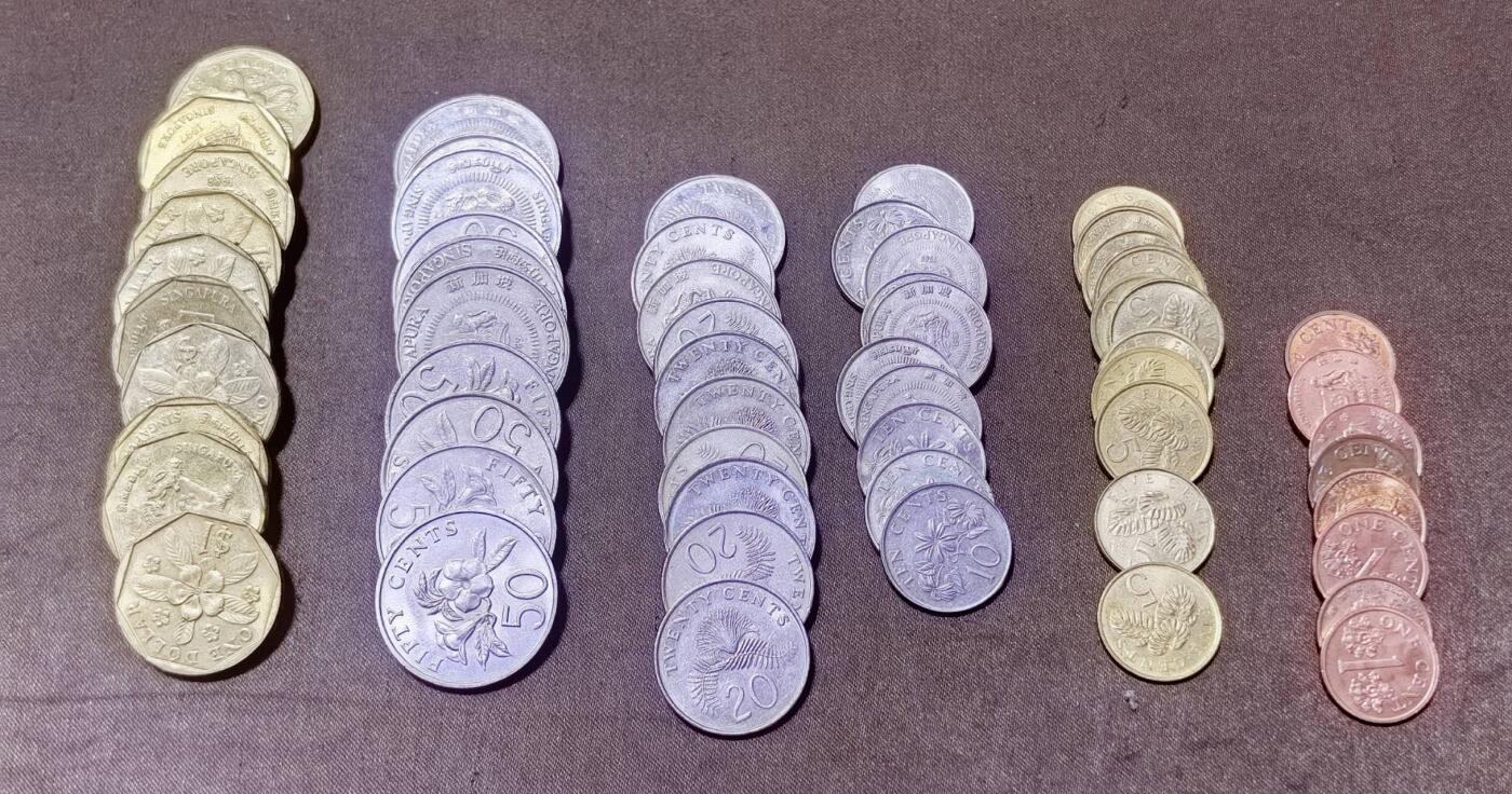 北京马甸外国币专卖第148期，外国币，中国早期纪念币专场，陆续上拍，欢迎关注 新加坡流通币10套