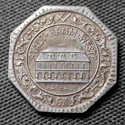 KK钱币收藏小铺  第397期 百期特怕（四拍之一） 2月预留时间 周末发货 -  1919 德紧哈姆市 50芬尼铁币