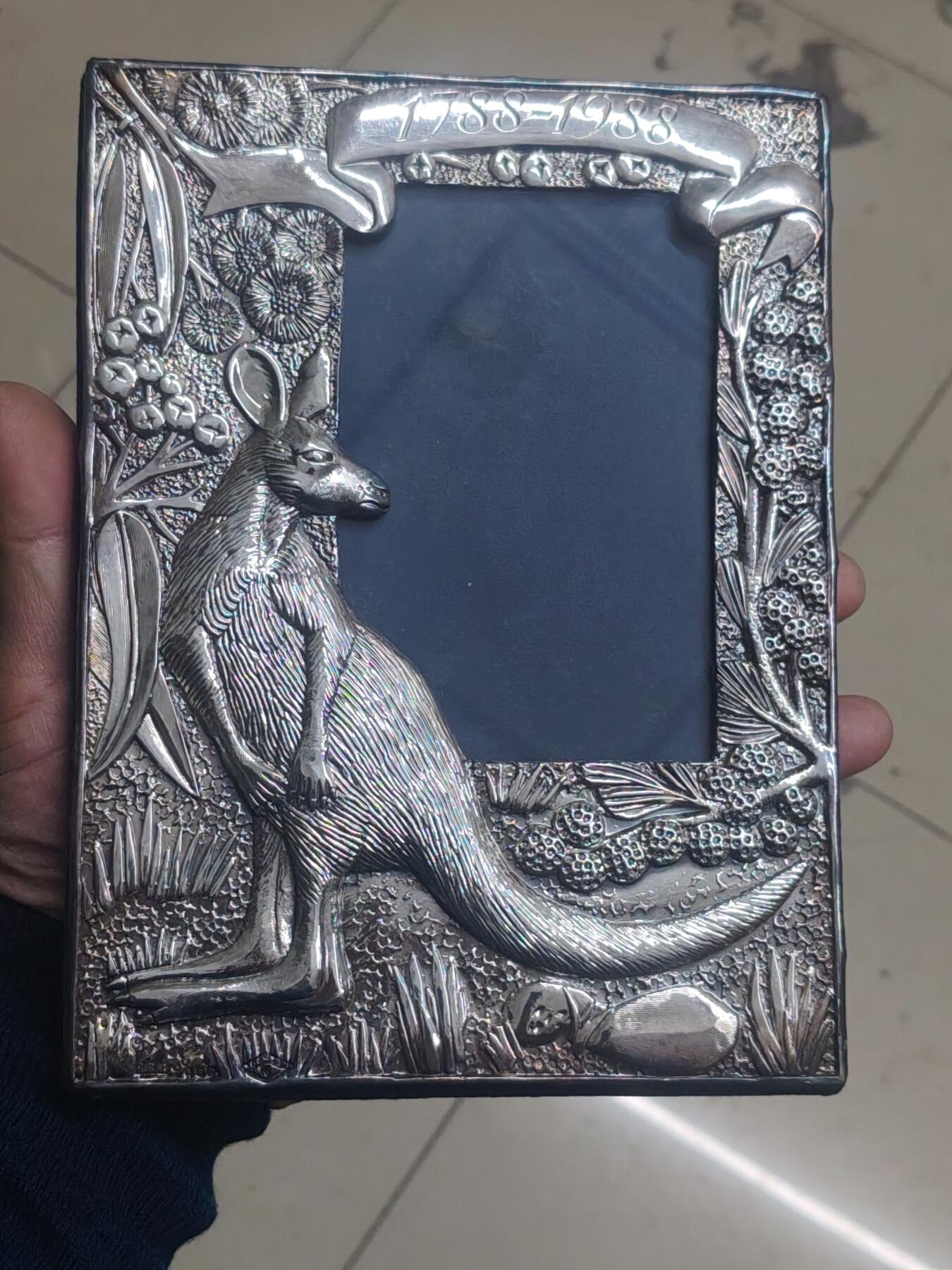 中国苏联蒙古银币银章 澳大利亚200年纪念银制相框