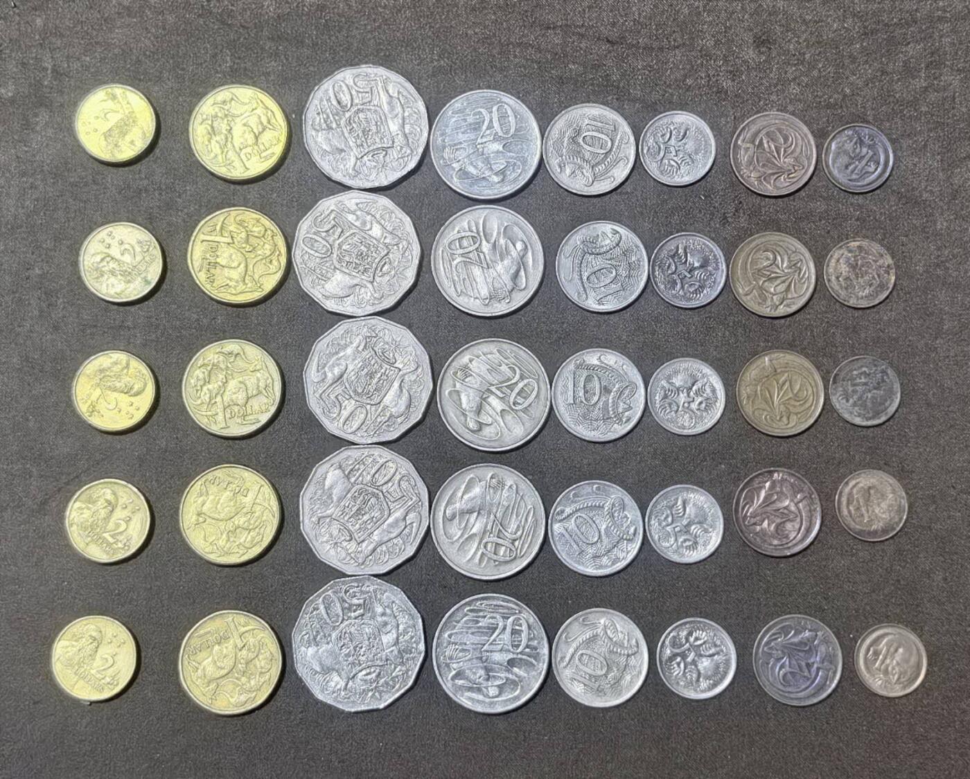 北京马甸外国币专卖第148期，外国币，中国早期纪念币专场，陆续上拍，欢迎关注 澳大利亚流通币全套5套