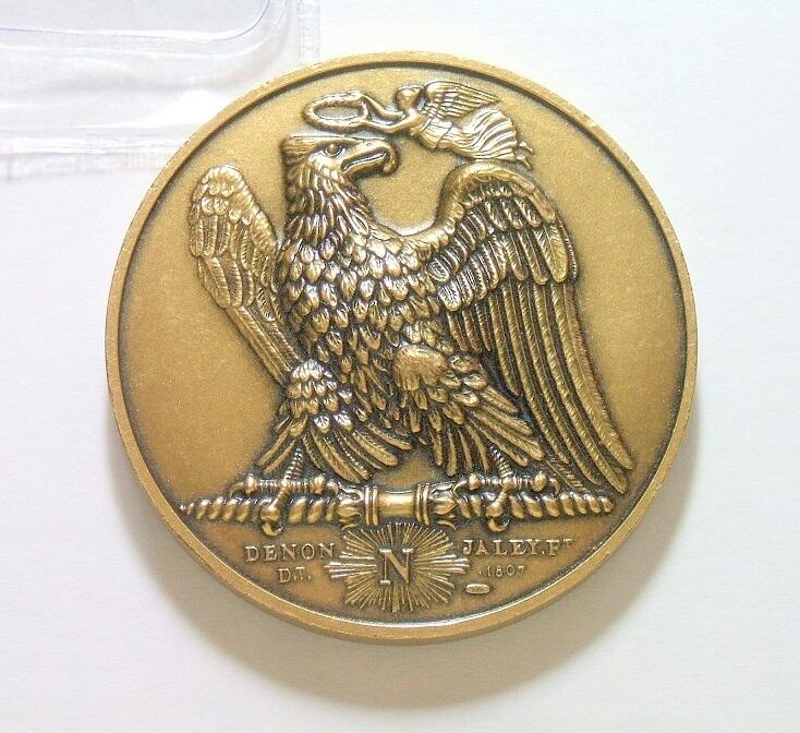 【艺术】法国艺术大章纪念1798年 拿破仑远征埃及 高浮雕精制大铜章 光边 40MM