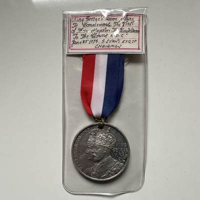 🌹外币初藏🌹🐯2026年第24场  每周二四六晚8️⃣点 接代拍 - 英国1914年乔治五世与玛丽王后访问纪念章 38毫米 铝制