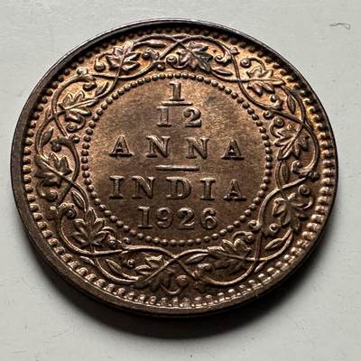 🌹外币初藏🌹🐯2026年第24场  每周二四六晚8️⃣点 接代拍 - 英属印度1926年1/12安娜 f