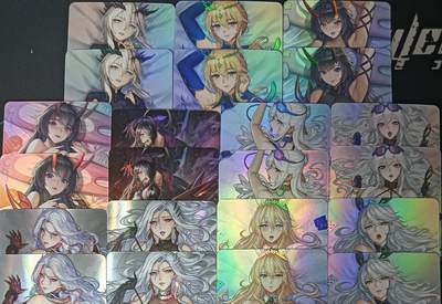 花开卡拍第61期（3月7号周六截拍，品控勿拍!!!拍品不寄存，运费5元（新疆需补运费差价或顺丰到付），自制卡难免瑕疵，可能存在轻微撞角爆边等出厂瑕疵，品控介意勿拍！） - 艺术卡 碧蓝航线抱枕对卡彩闪11对共22张