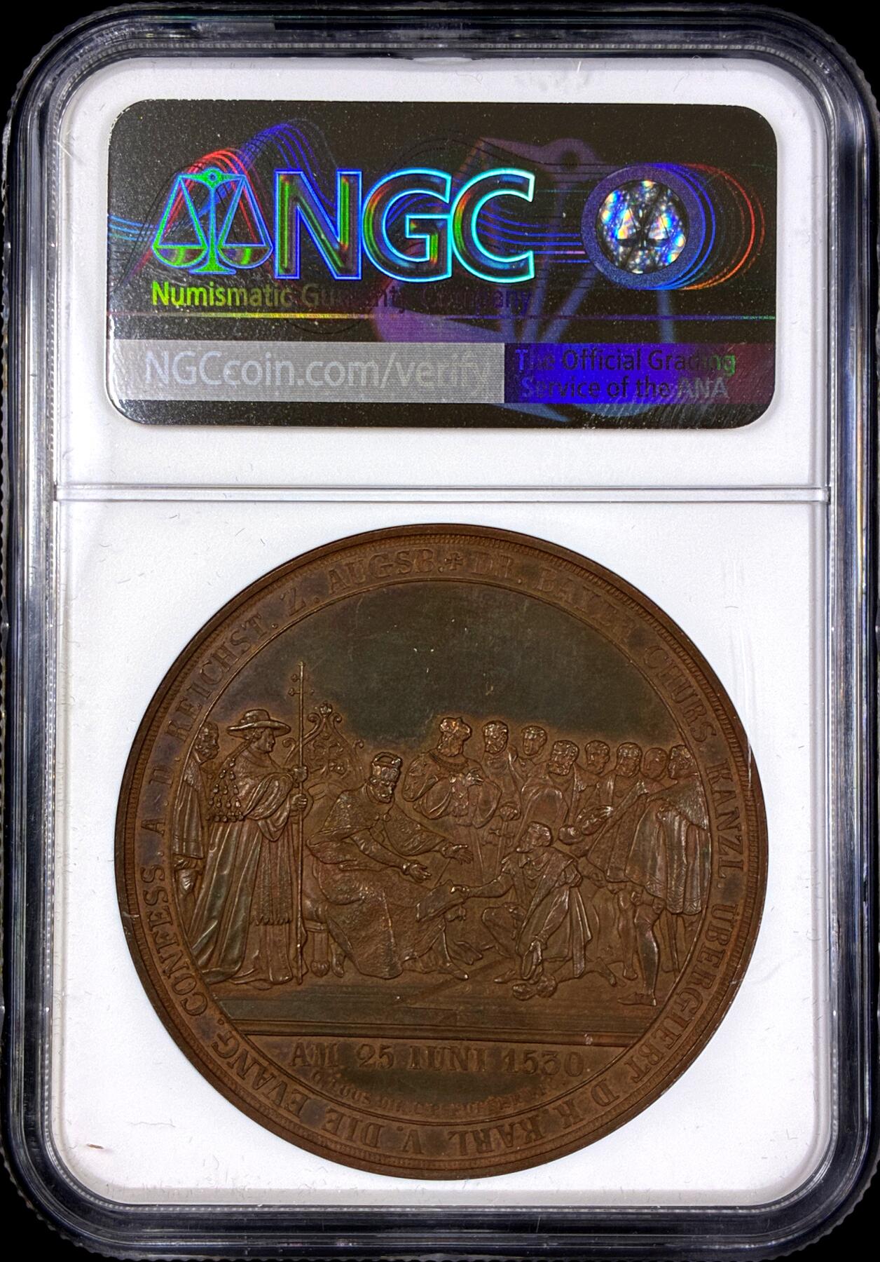 【雨安】【直播拍卖】【第0126期-评级币章】2026-03-07 周六 19:30 (金价1176, 银价22.16) [评级章] Germany [章] 德国 1830年 奥格斯堡忏悔300周年 铜章