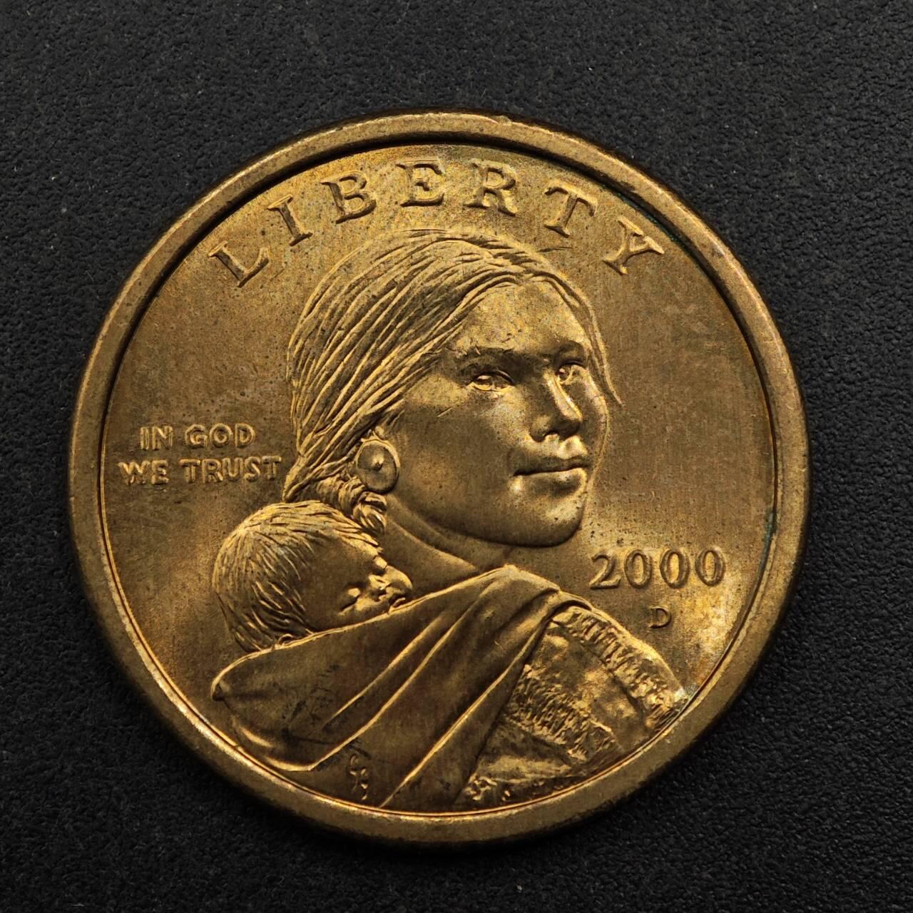 【淘币小摊】实时拍第八百七十五拍   散币场    每周一统一发货 美国2000年萨卡加维亚美元