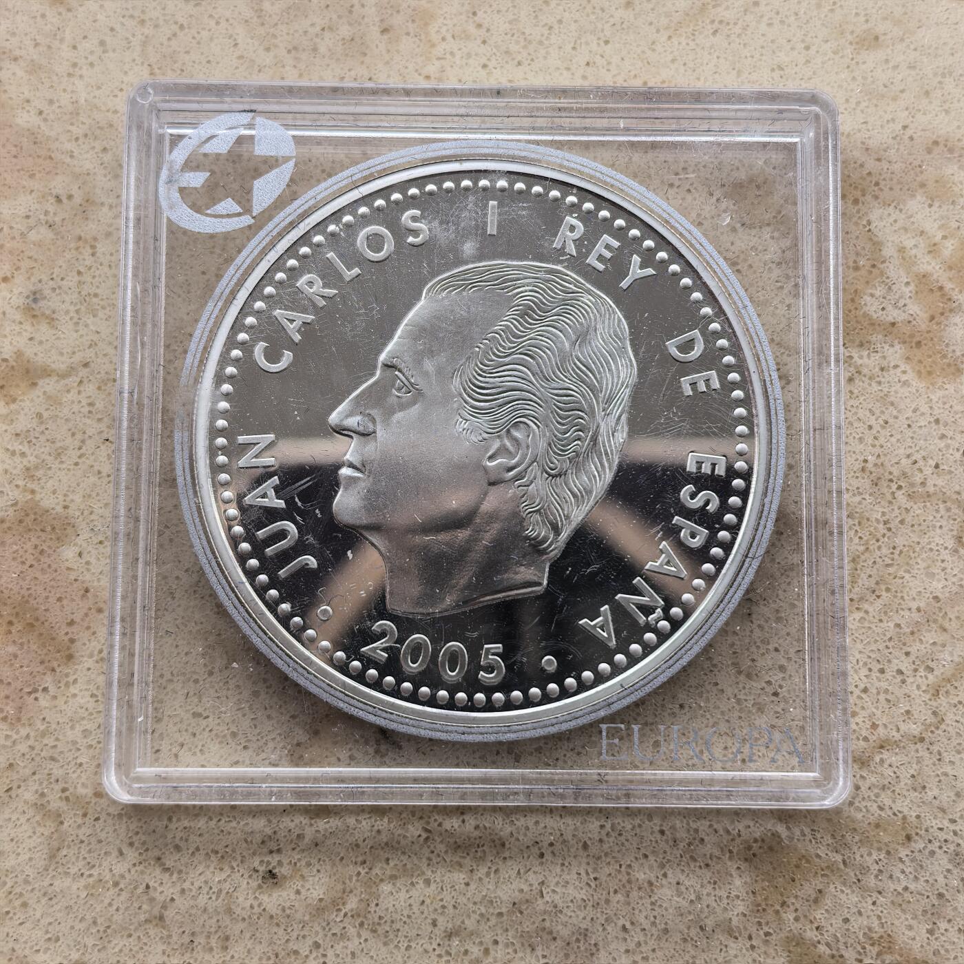 道一币馆币章第一百六十八场 欧洲之星 西班牙2005年欧洲自由和平60周年10欧元精制银币  27g 925S 40000