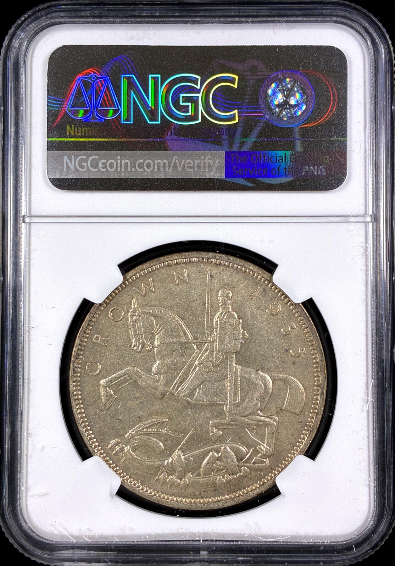 【雨安】【直播拍卖】【第0126期-评级币章】2026-03-07 周六 19:30 (金价1176, 银价22.16) [评级欧洲] Great Britain 英国 1克朗 1935年 乔治五世  NGC-MS62