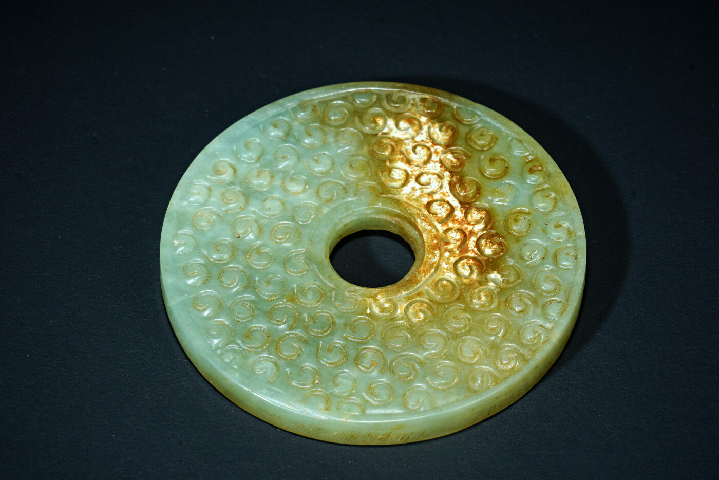 上海都达杂项专场四十四【全场包邮】  古玉谷纹玉璧91-94