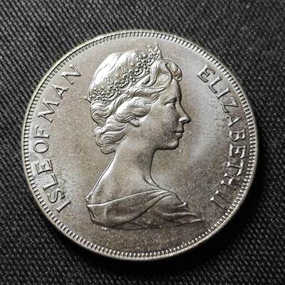 KK钱币收藏小铺   套币 批量/好品散币专场 2月预留时间 周末发货 -  1975马恩岛1克朗 无尾猫纪念币