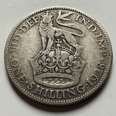 🌹外币初藏🌹🐯2026年第24场  每周二四六晚8️⃣点 接代拍 - 英国1928年一先令银币 5.6克50%银