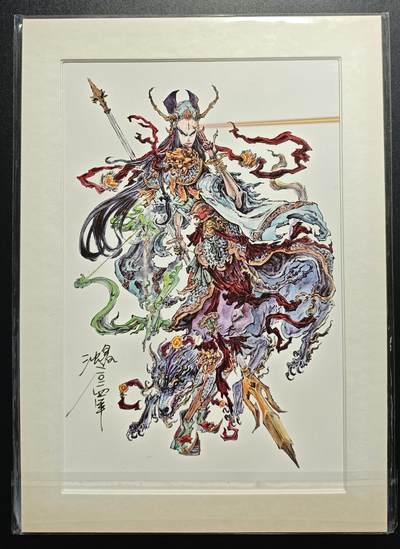 天玑星卡拍第176期《3.5周四截拍》持续收拍收评中 满赠卡需备注 - 【亲签复制画】沈鑫 二郎神 亲签复制画 发黄 直角边难免有损介意勿拍