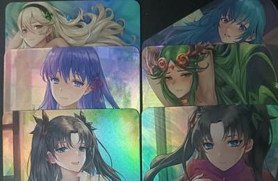 花开卡拍第61期（3月7号周六截拍，品控勿拍!!!拍品不寄存，运费5元（新疆需补运费差价或顺丰到付），自制卡难免瑕疵，可能存在轻微撞角爆边等出厂瑕疵，品控介意勿拍！） - 艺术小套卡 折光彩闪 6张