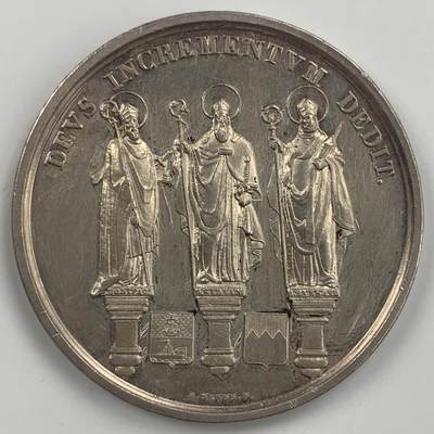 掌中浮雕-藏着的欧洲第053场 - 1843年德国维尔茨堡银章，40.8mm，26g