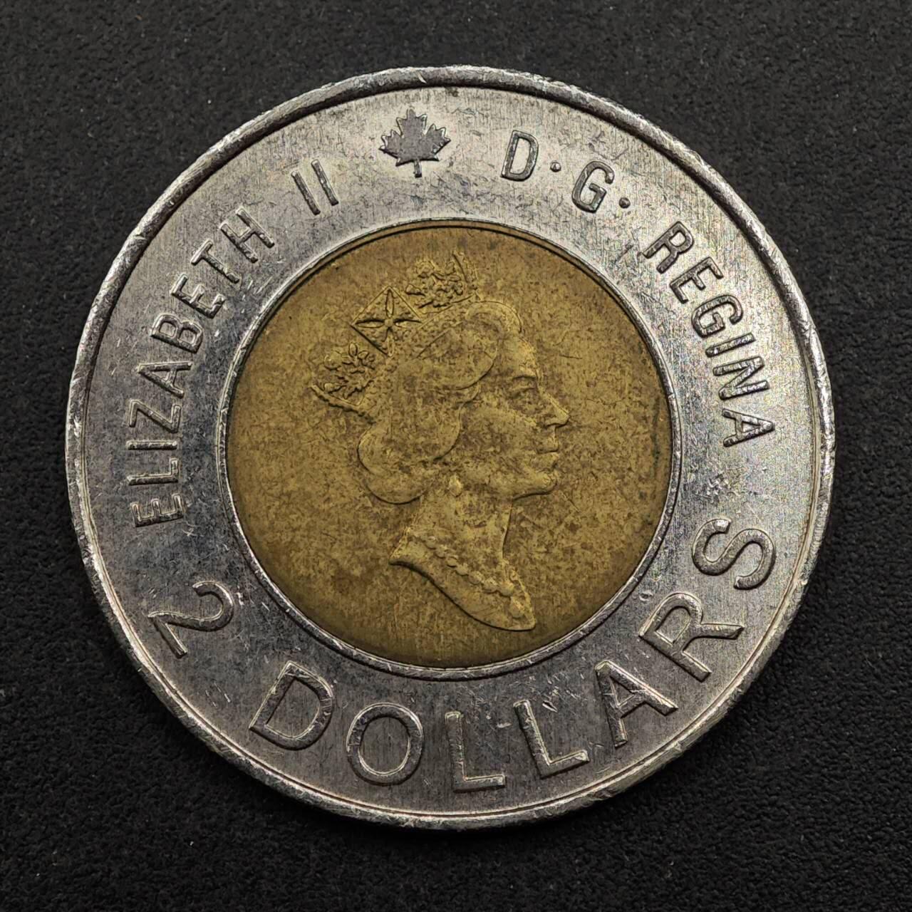 【淘币小摊】实时拍第八百七十五拍   散币场    每周一统一发货 加拿大2000年2元双色币