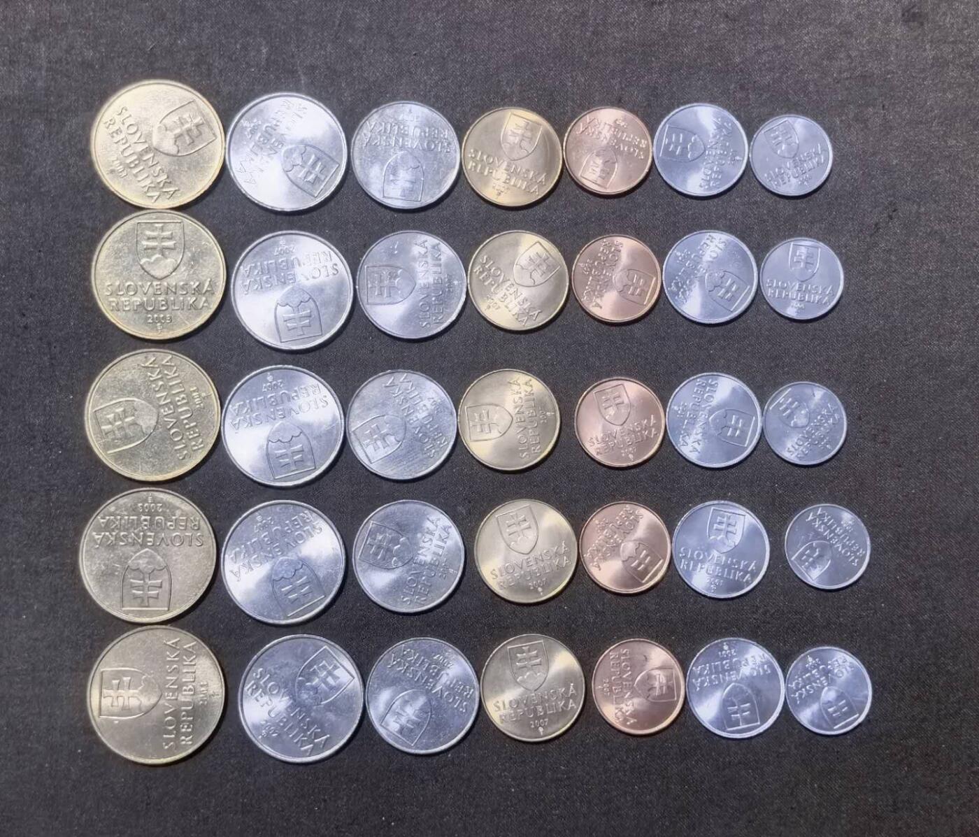 北京马甸外国币专卖第148期，外国币，中国早期纪念币专场，陆续上拍，欢迎关注 斯洛伐克5套