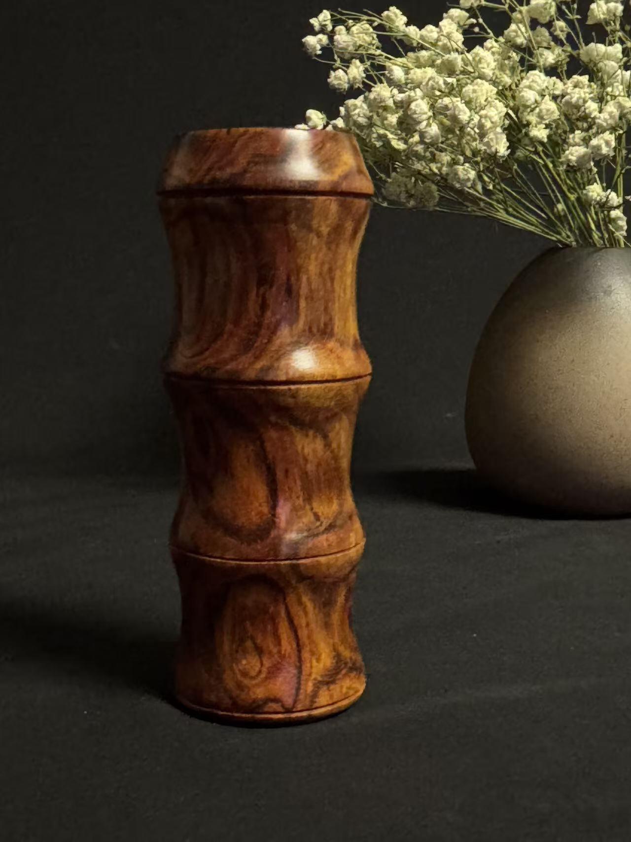 零元拍：海南黄花梨 手把件 节节高升 尺寸约：口径 37.5/101MM