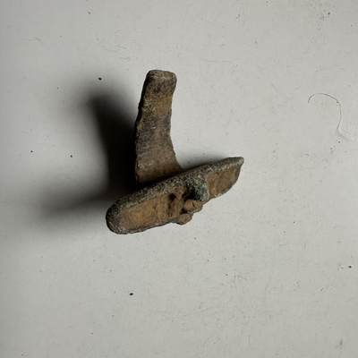 🌹外币初藏🌹🐯2026年第24场  每周二四六晚8️⃣点 接代拍 - 中国汉代青铜带钩残件 双兽首式 长约2.5cm 重约6g 生坑绿锈