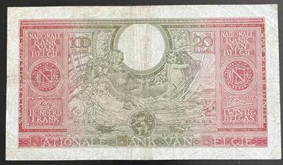 小福收藏拍卖第202期 流通品相裸钞 特惠场 本场全部为欧洲纸币【佣金仅收2% 不设最低佣金 全场包邮】 比利时 1943年 100法郎 Z冠