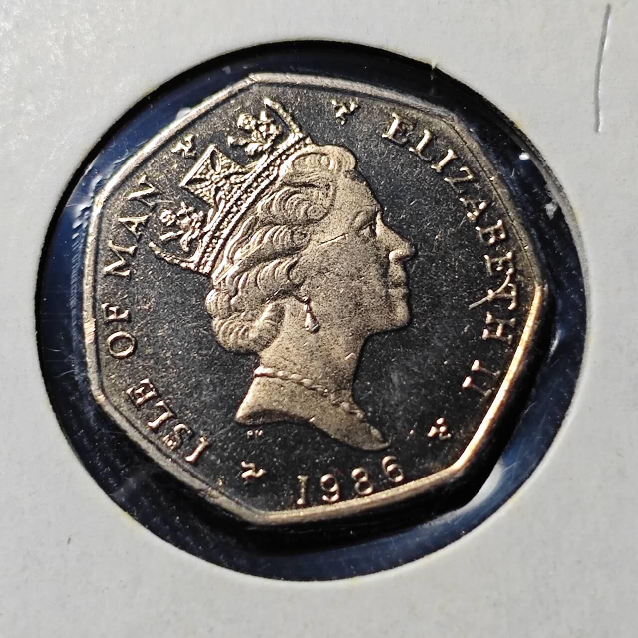 KK钱币收藏小铺   套币 批量/好品散币专场 2月预留时间 周末发货  1986马恩岛20便士 好品