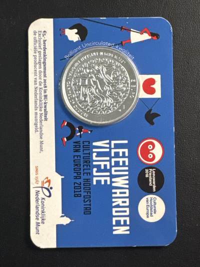 ❤️【币观天下】❤️ 第343期钱币秒杀拍卖场- 2026.3.6周五晚上6点半场 长期征集拍品  - 荷兰2018年5欧元镀银普制纪念币 吕伐登 发行量：15000 卡装（带编号）