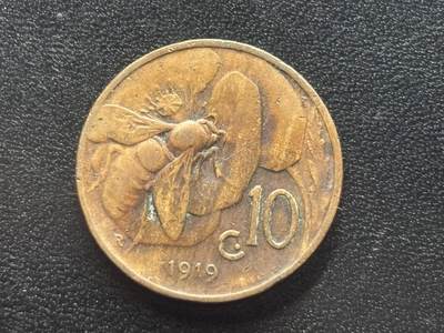 邮泉阁限时拍卖第四十二场（硬币在国外。请付邮费6元。） - 意大利1919年10分稀有