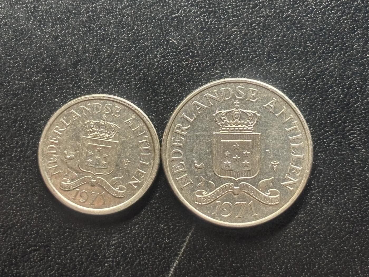 邮泉阁限时拍卖第四十二场（硬币在国外。请付邮费6元。） 荷兰属安德烈斯1971年2枚