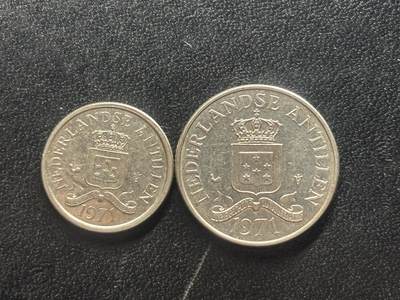 邮泉阁限时拍卖第四十二场（硬币在国外。请付邮费6元。） - 荷兰属安德烈斯1971年2枚