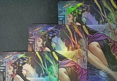 花开卡拍第61期（3月7号周六截拍，品控勿拍!!!拍品不寄存，运费5元（新疆需补运费差价或顺丰到付），自制卡难免瑕疵，可能存在轻微撞角爆边等出厂瑕疵，品控介意勿拍！） - 青鸾殿旧版 艺术卡 典藏卡蔡夫人三宫，折光彩闪