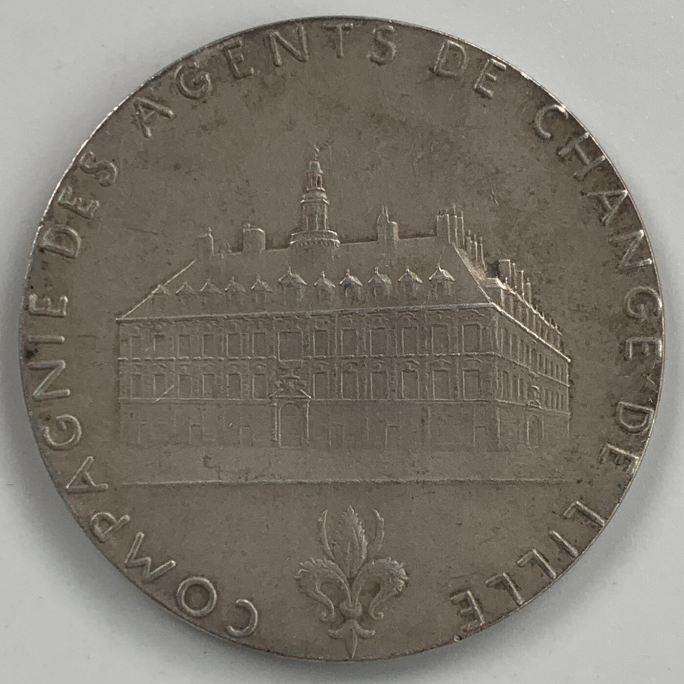 掌中浮雕-藏着的欧洲第053场 法国里尔证券经纪人公司银章，36mm，20g