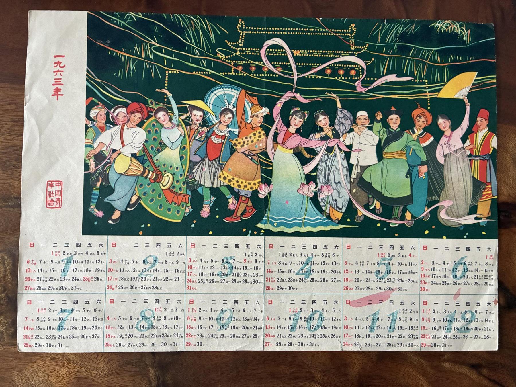 情怀旧藏儿时记忆经典收藏交流拍卖会 1963年年历美术画