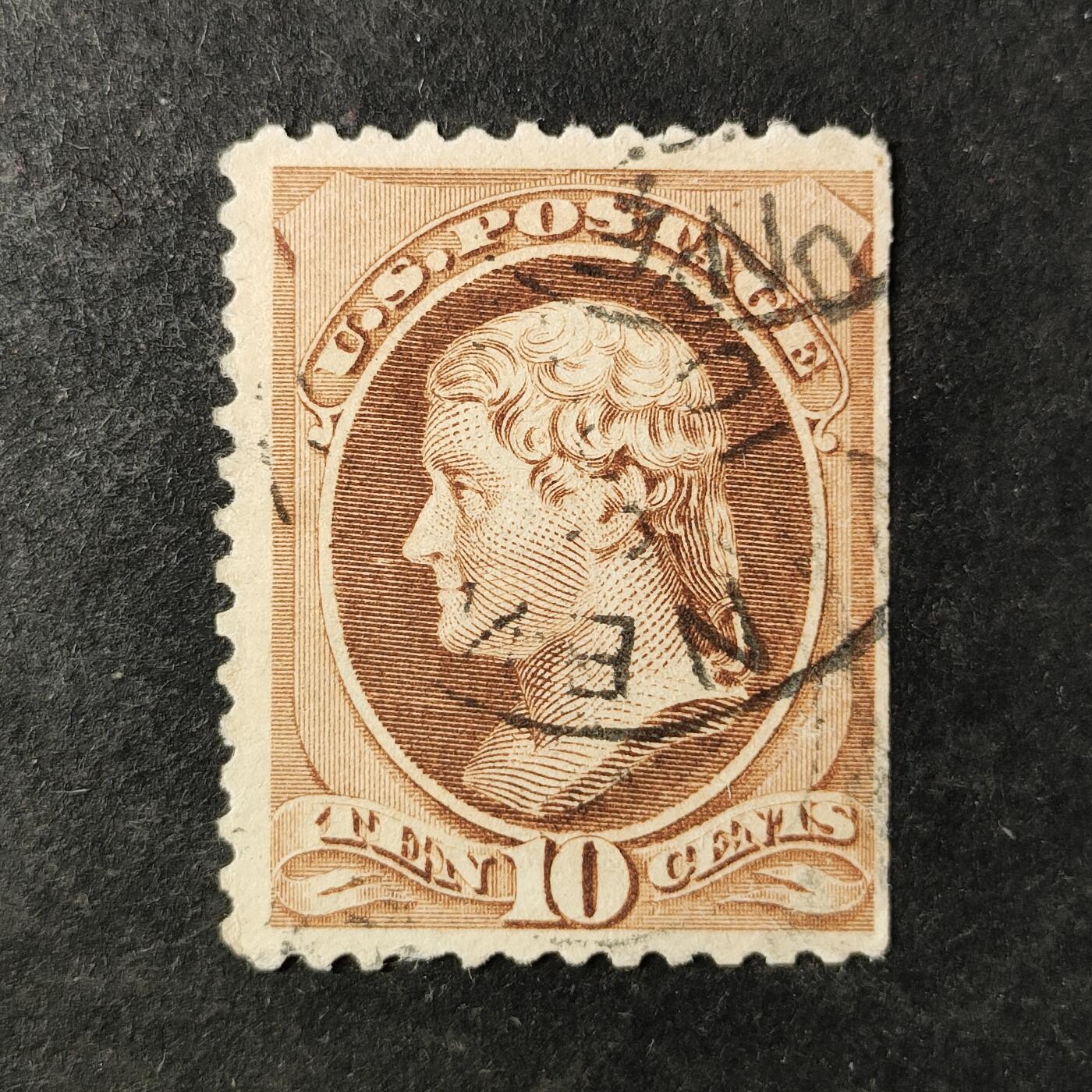 ↓君缘收藏753期☞钱币邮品↓无佣金、可寄存、满30元包邮  美国古典邮票，1870年美国第3任总统托马斯·杰斐逊邮票