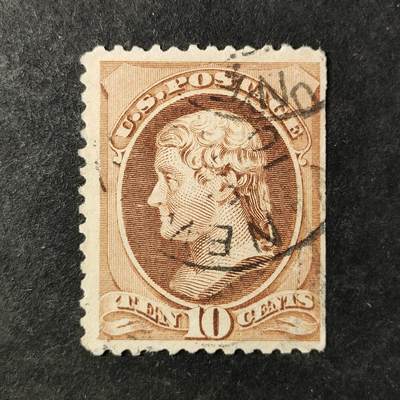 ↓君缘收藏753期☞钱币邮品↓无佣金、可寄存、满30元包邮  - 美国古典邮票，1870年美国第3任总统托马斯·杰斐逊邮票