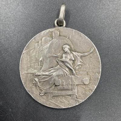 「木头集藏」章牌专场-第69场 - F.Vernon～法国东部铁路公司银章，直径：41 mm，38 g，边铭：丰饶角 1ARGENT，名家作品。