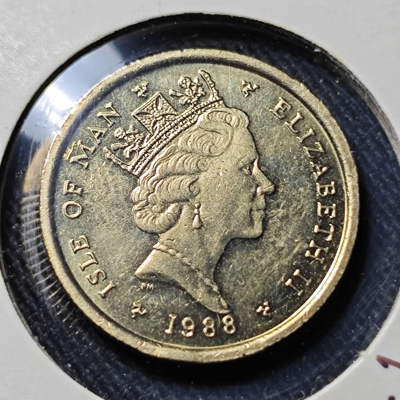 KK钱币收藏小铺   套币 批量/好品散币专场 2月预留时间 周末发货  1988马恩岛1镑