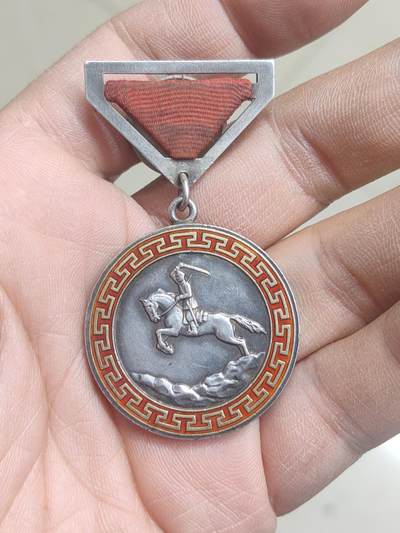 中国苏联蒙古银币银章 - 蒙古战功奖章转路版本