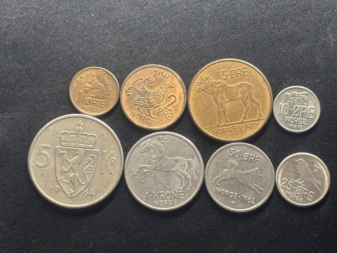 邮泉阁限时拍卖第四十二场（硬币在国外。请付邮费6元。） 挪威奥拉夫五世国王8枚