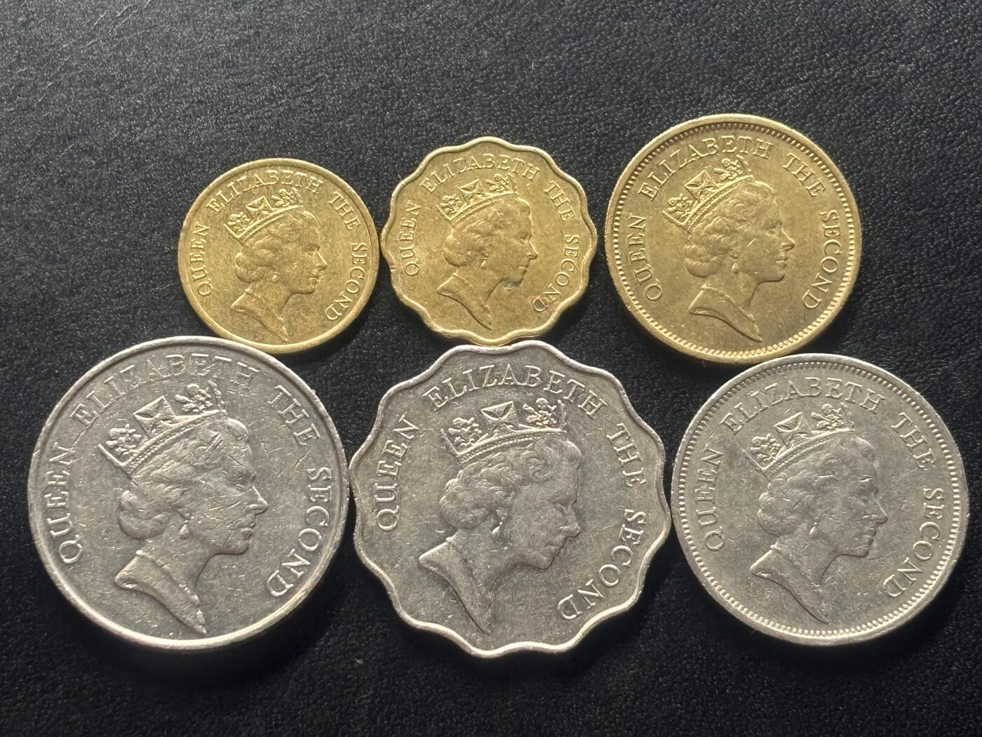 邮泉阁限时拍卖第四十二场（硬币在国外。请付邮费6元。） 英属香港中年版6枚