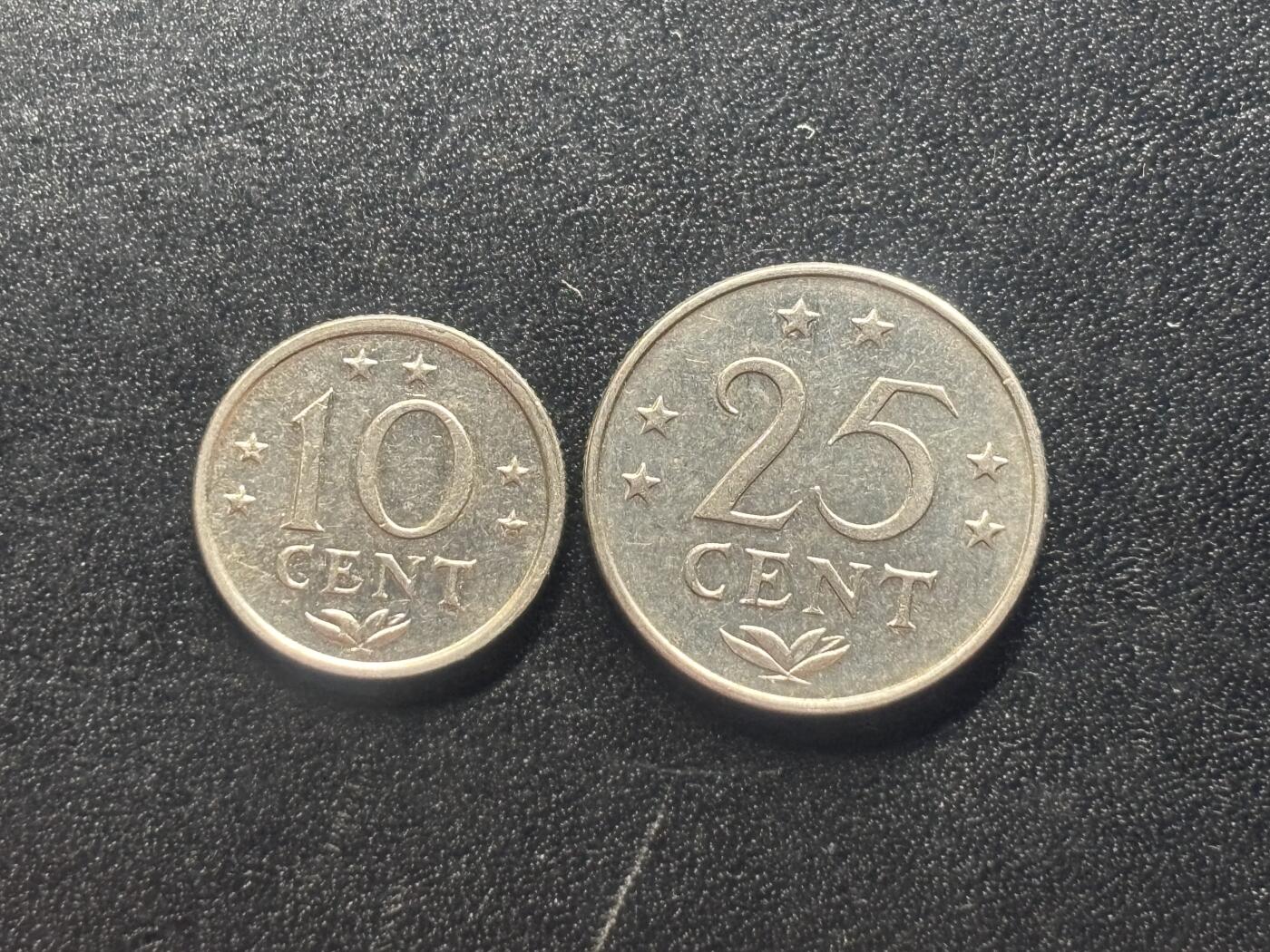 邮泉阁限时拍卖第四十二场（硬币在国外。请付邮费6元。） 荷兰属安德烈斯1971年2枚