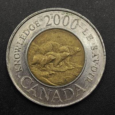 【淘币小摊】实时拍第八百七十五拍   散币场    每周一统一发货 - 加拿大2000年2元双色币