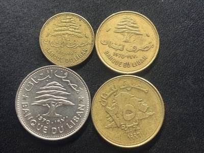 邮泉阁限时拍卖第四十二场（硬币在国外。请付邮费6元。） - 黎巴嫩4枚