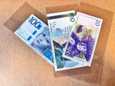 (800期大拍拍品火热征集中🔥）【Blue Auction】世界纸币精拍第790期——18级TOP拍卖/信誉/品质/专业/高效💫  - 【一组3张 含豹子号、倒置号】瑞典 20-100克朗 全新UNC