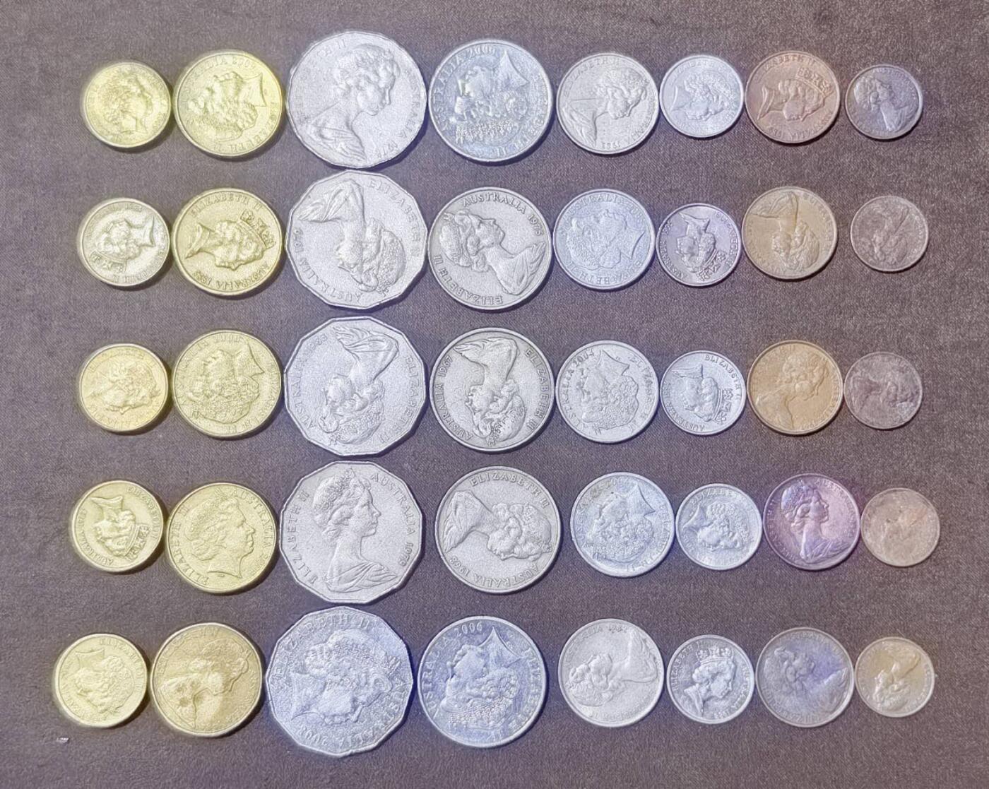 北京马甸外国币专卖第148期，外国币，中国早期纪念币专场，陆续上拍，欢迎关注 澳大利亚流通币全套5套