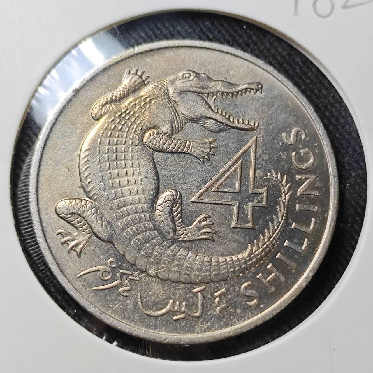 KK钱币收藏小铺   套币 批量/好品散币专场 2月预留时间 周末发货  1966英属冈比亚4先令