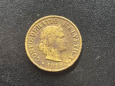 邮泉阁限时拍卖第四十二场（硬币在国外。请付邮费6元。） - 瑞士1918年5拉彭特年